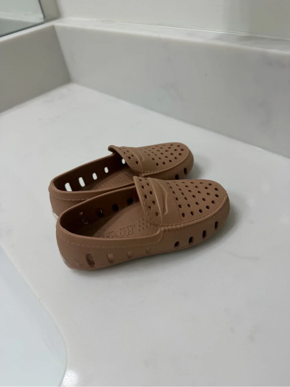 Kids Brown Slip-On Water Shoes with Ventilation